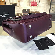 YSL ENVELOP Satchel Large Red Wine 5129 36cm - 4