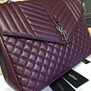 YSL ENVELOP Satchel Large Red Wine 5129 36cm - 6