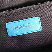 Chanel Caviar Quilted Lambskin Shopping Tote Bag Blue 260301 30cm - 2