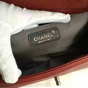 Chanel Quilted Caviar Medium Boy Bag Burgundy 180301 25cm - 2