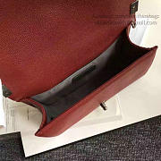 Chanel Quilted Caviar Medium Boy Bag Burgundy 180301 25cm - 3
