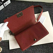 Chanel Quilted Caviar Medium Boy Bag Burgundy 180301 25cm - 5