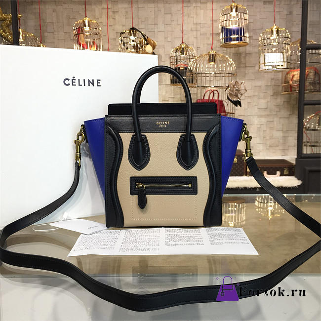 Celine Leather Nano Luggage Z979 19.5cm  - 1
