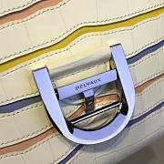 Delvaux MM Brillant Satchel Crocodile Embossed  Leather White 1465 28cm  - 4
