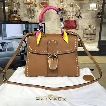 Delvaux MM Brillant Satchel Brown 1491 28cm 