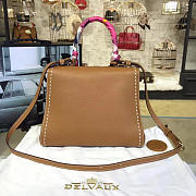 Delvaux MM Brillant Satchel Brown 1491 28cm  - 4