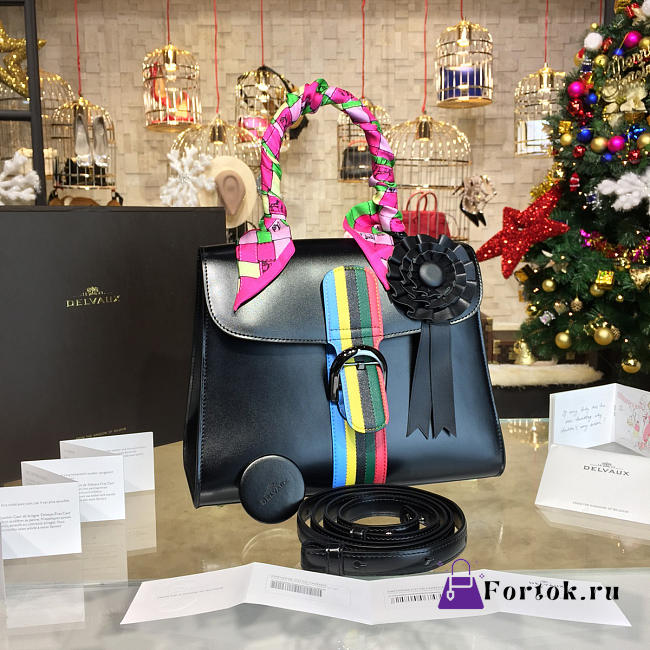 Delvaux MM Brillant Satchel Color stripe 1502 28cm - 1