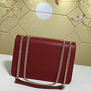 Gucci GG Flap Shoulder Bag On Chain Red 510303 28cm - 6