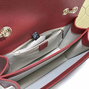 Gucci GG Flap Shoulder Bag On Chain Red 510303 28cm - 3