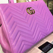 Gucci GG Marmont Matelassé Tote Pink Leather 2229 35cm - 2