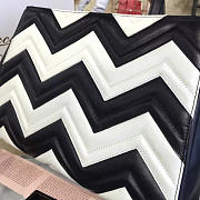 Gucci GG Marmont Matelassé Tote Black and White Leather 2235 35cm - 3