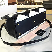 Gucci GG Marmont Matelassé Tote Black and White Leather 2235 35cm - 5
