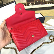 Gucci GG Marmont Matelassé Leather Super Mini Bag Red - 5