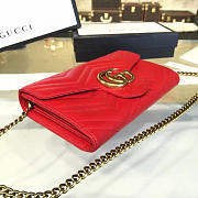 Gucci GG Marmont Matelassé Leather Super Mini Bag Red - 3