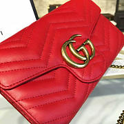 Gucci GG Marmont Matelassé Leather Super Mini Bag Red - 2