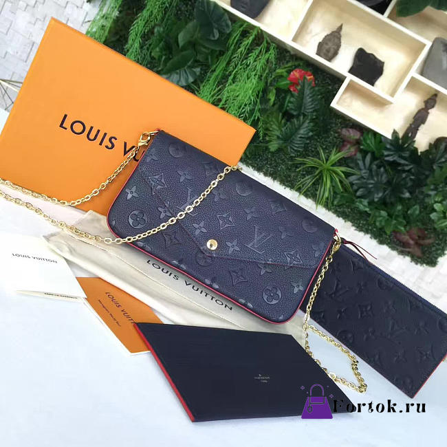 Louis Vuitton POCHETTE FELICIE Marine Rouge 3262 - 1