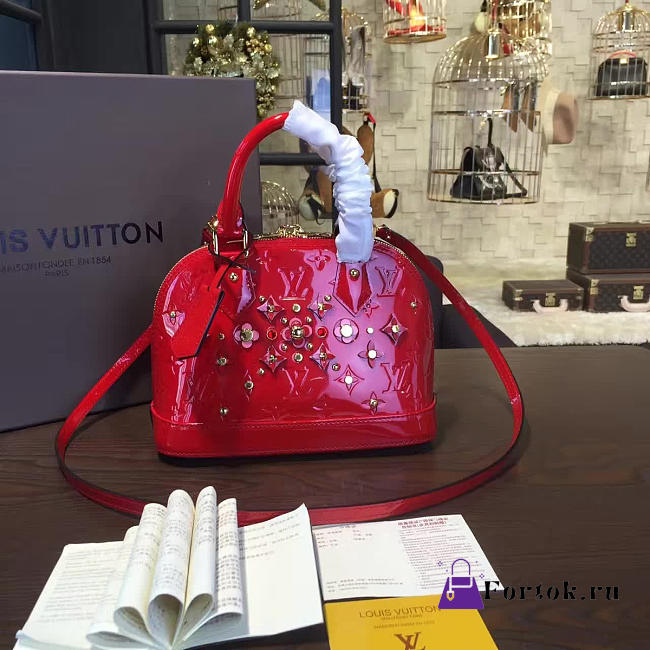 Louis Vuitton ALMA BB Monogram Vernis Leather 3531 24cm  - 1