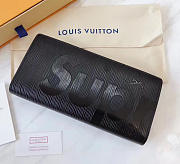 Louis Vuitton Supreme Wallet Black 3798 19cm - 1