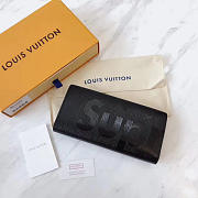 Louis Vuitton Supreme Wallet Black 3798 19cm - 3
