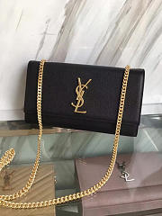 YSL MONOGRAM KATE GRAIN DE POUDRE EMBOSSED Black 4742 24cm  - 6