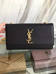 YSL MONOGRAM KATE GRAIN DE POUDRE EMBOSSED Black 4742 24cm  - 5
