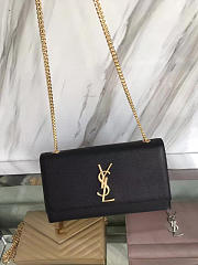 YSL MONOGRAM KATE GRAIN DE POUDRE EMBOSSED Black 4742 24cm  - 4