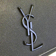 YSL MONOGRAM KATE EMBOSSED CROCODILE SHINY Full Black 4754 24cm  - 3