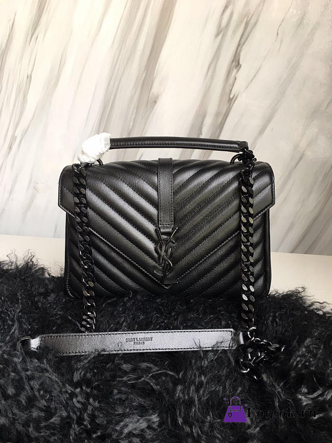 YSL MONOGRAM COLLEGE Black 4771 24cm  - 1