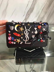 YSL Monogramme Shoulder Bag Black 4862 17cm  - 2