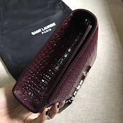 YSL MONOGRAM KATE Silver Tassel Crocodile Leather 4965 24cm  - 3