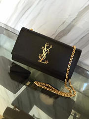 YSL MONOGRAM KATE Start GRAIN DE POUDRE EMBOSSED Black 5014 24cm  - 5