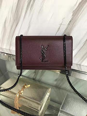 YSL MONOGRAM KATE IN GRAIN DE POUDRE EMBOSSED 5017 24cm  - 1