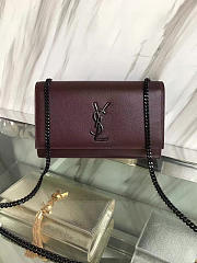 YSL MONOGRAM KATE IN GRAIN DE POUDRE EMBOSSED 5017 24cm  - 2