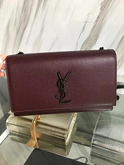 YSL MONOGRAM KATE IN GRAIN DE POUDRE EMBOSSED 5017 24cm  - 3