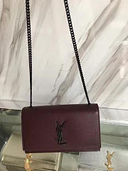 YSL MONOGRAM KATE IN GRAIN DE POUDRE EMBOSSED 5017 24cm  - 4