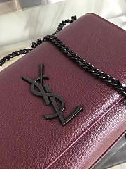YSL MONOGRAM KATE IN GRAIN DE POUDRE EMBOSSED 5017 24cm  - 6