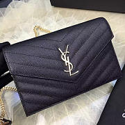 YSL MONOGRAM College Black Hardware Gold 5065 19cm - 5