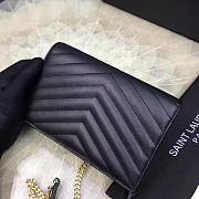 YSL MONOGRAM College Black Hardware Gold 5066 22cm - 3