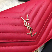 YSL MONOGRAM College Red Hardware Gold 5072 19cm - 4