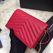 YSL MONOGRAM College Red Hardware Gold 5072 19cm - 3