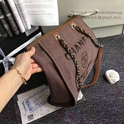 Chanel Canvas Shopping Bag Brown A66941 34cm - 4