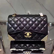 Chanel Calfskin Small Flap Bag Black A98256 20cm - 1