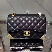 Chanel Calfskin Small Flap Bag Black A98256 20cm - 3