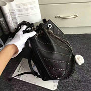 Chanel Calfskin Bucket Bag Black A93598 27cm - 4