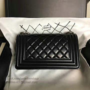 Chanel Small Caviar Quilted Lambskin Boy Bag Black A13043 20cm - 2