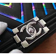 Chanel Multicolor Chevron Quilted Medium Boy Bag Black A67086 25cm - 4