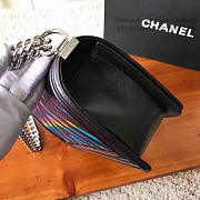 Chanel Multicolor Chevron Quilted Medium Boy Bag Black A67086 25cm - 3