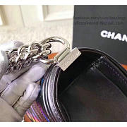 Chanel Multicolor Chevron Quilted Medium Boy Bag Black A67086 25cm - 2