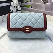 Chanel Lambskin Mini Chain WALLET Light Blue A81023 19.5cm - 2