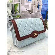 Chanel Lambskin Mini Chain WALLET Light Blue A81023 19.5cm - 4